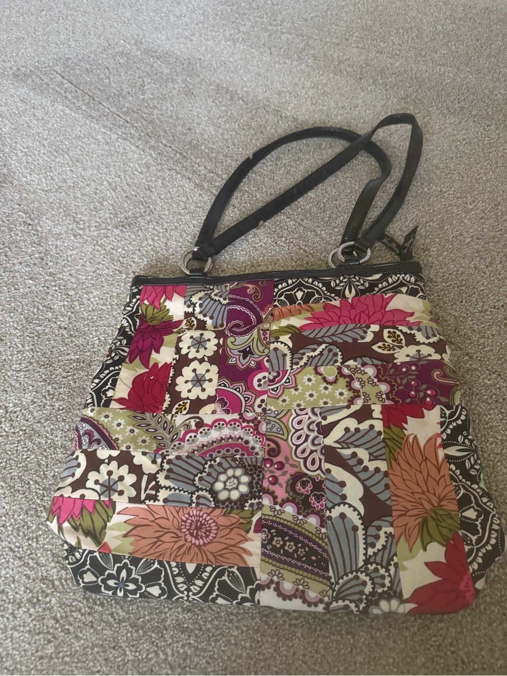 Vera Bradley Quilted Patchwork Shoulder Bag - Pink Multi